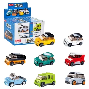 Set de construcție ”mașini electrice", cu inerție 8 modele, de la 53 pînă la 61 elem.
