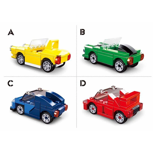 Set de construcție ”construiește un automobil”, 4 modele, de la 44 pînă la 45 elem. 7