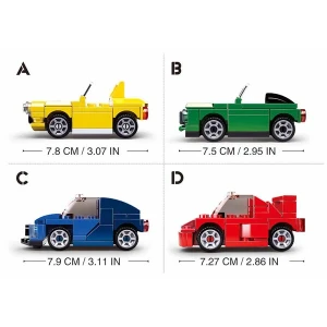 Set de construcție ”construiește un automobil”, 4 modele, de la 44 pînă la 45 elem. Thumbnail 5