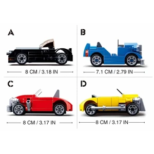 Set de construcție ”asamblează hotrod”, 4 modele, de la 41 pînă la 50 elem. Thumbnail 5