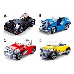 Set de construcție ”asamblează hotrod”, 4 modele, de la 41 pînă la 50 elem. Thumbnail 4