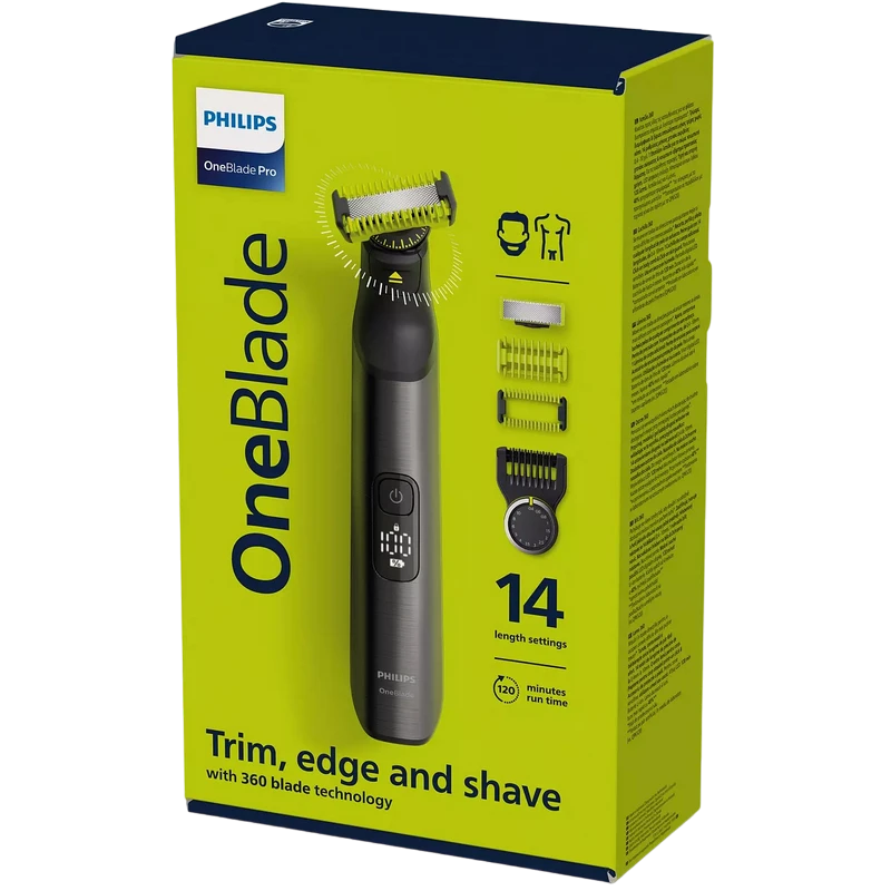 Trimmer pentru bărbați philips oneblade pro 360 qp6551/15, crom 2
