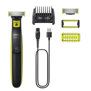 Мужской Триммер Philips OneBlade QP2824/20, Зелёный | Угольный 