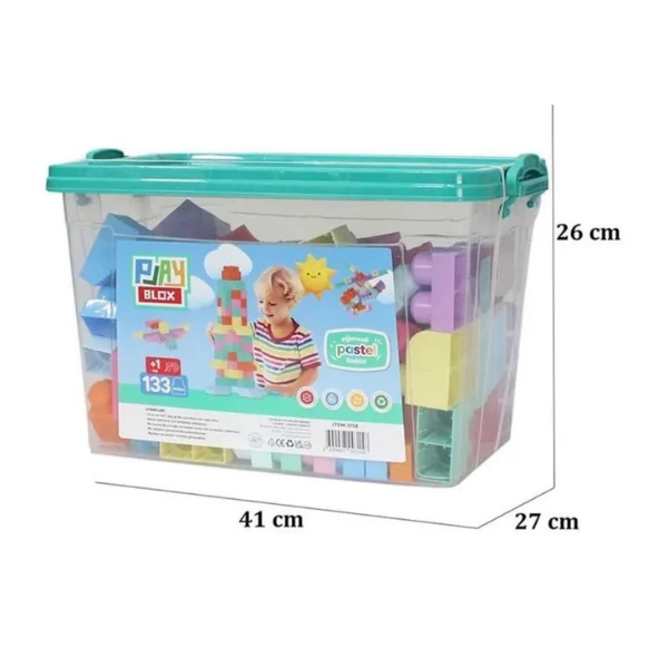 Set de construcție găleată cu blocuri pastel "play blox", 133 piese 6