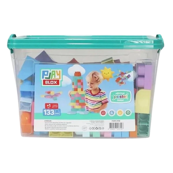 Set de construcție găleată cu blocuri pastel "play blox", 133 piese 3