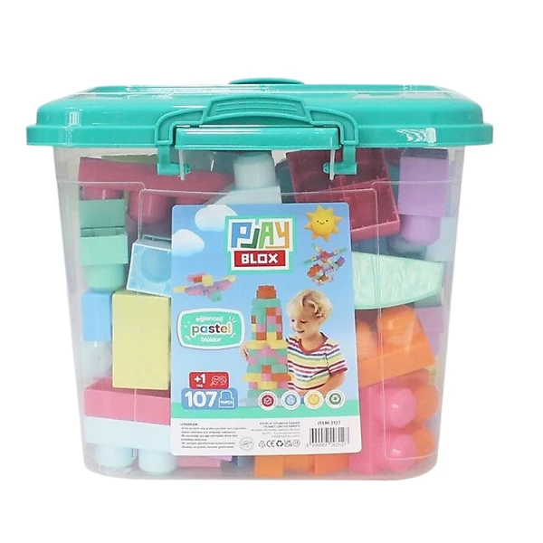 Set de construcție găleată cu blocuri pastel "play blox", 107 piese 3