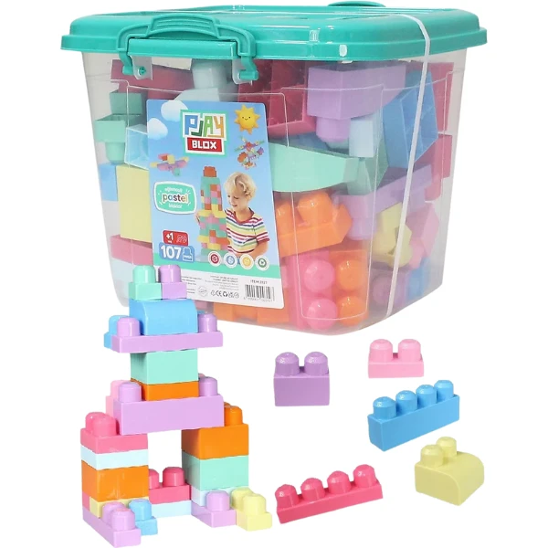 Set de construcție găleată cu blocuri pastel "play blox", 107 piese 5
