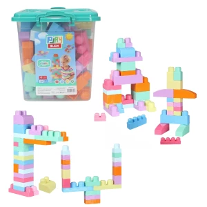 Set de construcție Găleată cu blocuri pastel &quot;Play Blox&quot;, 83 piese