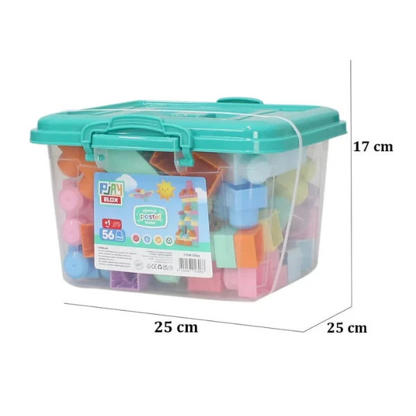 Set de construcție găleată cu blocuri pastel "play blox", 56 piese 7