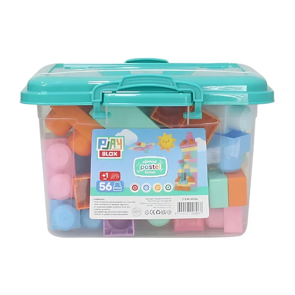 Set de construcție găleată cu blocuri pastel "play blox", 56 piese 3