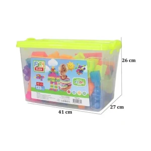 Set de construcție găleată cu blocuri neon "play blox", 133 piese Thumbnail 7