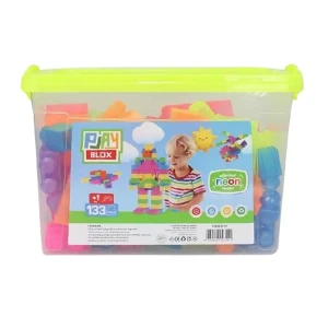 Set de construcție găleată cu blocuri neon "play blox", 133 piese Thumbnail 3