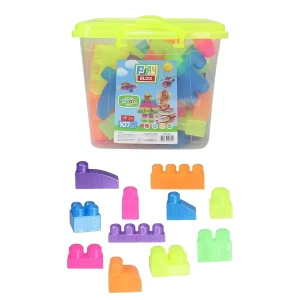 Set de construcție găleată cu blocuri neon "play blox", 107 piese Thumbnail 5
