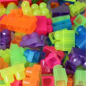 Set de construcție găleată cu blocuri neon "play blox", 107 piese Thumbnail 4