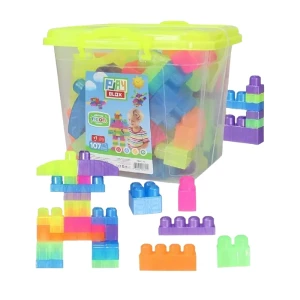 Set de construcție găleată cu blocuri neon "play blox", 107 piese Thumbnail 6