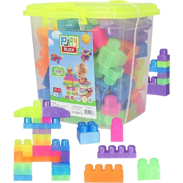Set de construcție găleată cu blocuri neon "play blox", 83 piese 5