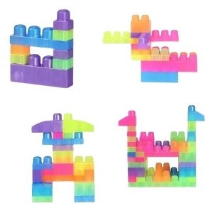 Set de construcție găleată cu blocuri neon "play blox", 83 piese Thumbnail 2