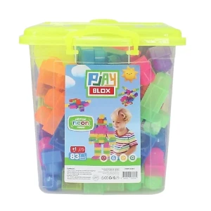 Set de construcție găleată cu blocuri neon "play blox", 83 piese Thumbnail 3