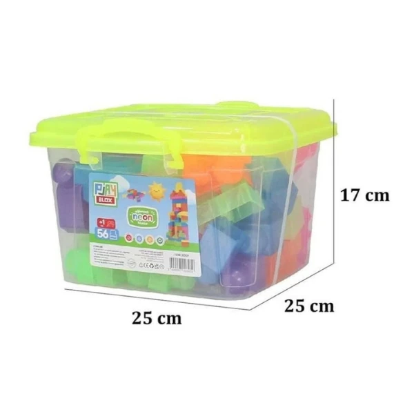 Set de construcție găleată cu blocuri neon "play blox", 56 piese 7