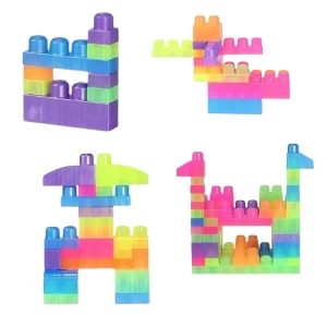 Set de construcție găleată cu blocuri neon "play blox", 56 piese Thumbnail 2
