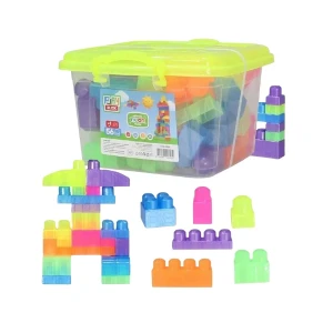 Set de construcție găleată cu blocuri neon "play blox", 56 piese Thumbnail 5