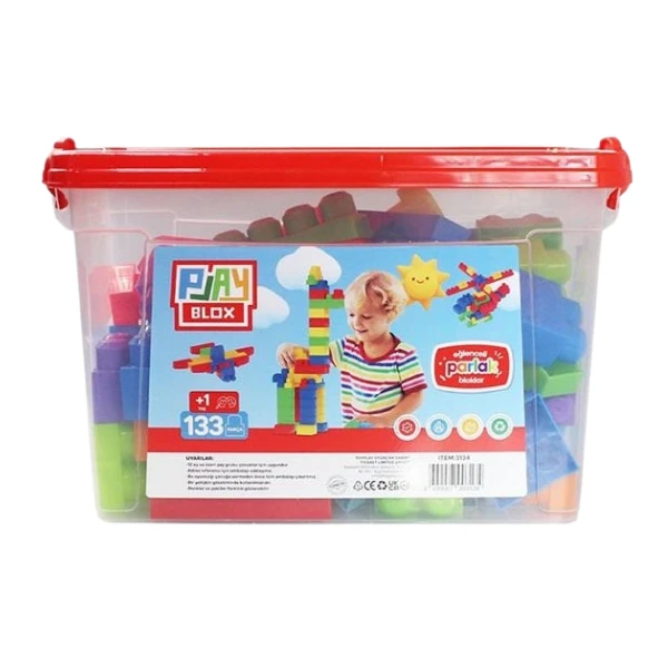 Set de construcție găleată cu blocuri strălucitoare "play blox", 133 piese 3