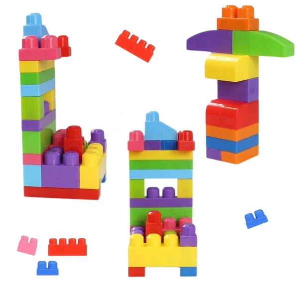 Set de construcție găleată cu blocuri strălucitoare "play blox", 107 piese 2