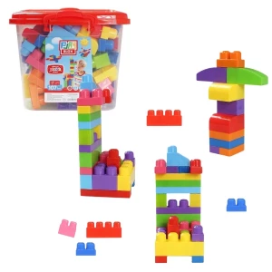 Конструктор Ведёрко с блестящими блоками "Play Blox", 107 элем.