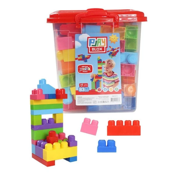 Конструктор ведёрко с блестящими блоками "play blox", 83 элем. 5