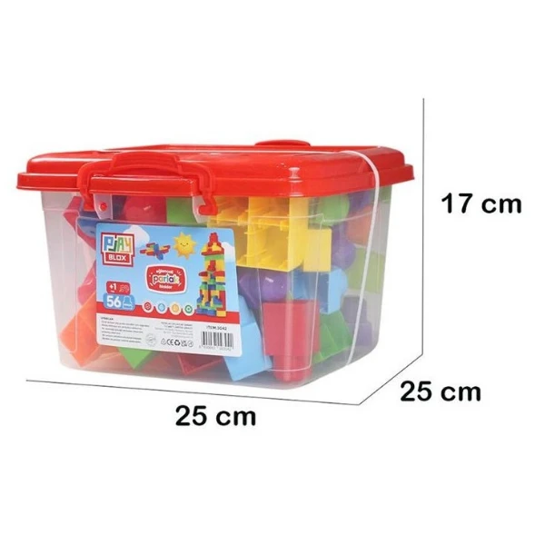 Set de construcție găleată cu blocuri strălucitoare "play blox", 56 piese 6