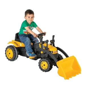 Tractor excavator cu pedale "active", galben Thumbnail 8
