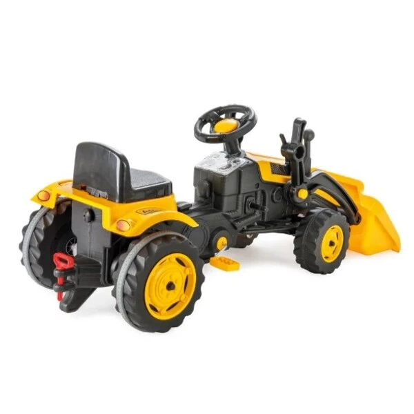 Tractor excavator cu pedale "active", galben 6
