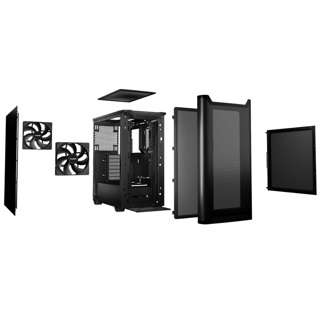 Carcasă pc be quiet! pure base 501 airflow, midi-tower, fără psu, negru 3