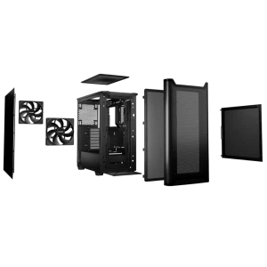 Carcasă pc be quiet! pure base 501 airflow, midi-tower, fără psu, negru Thumbnail 3