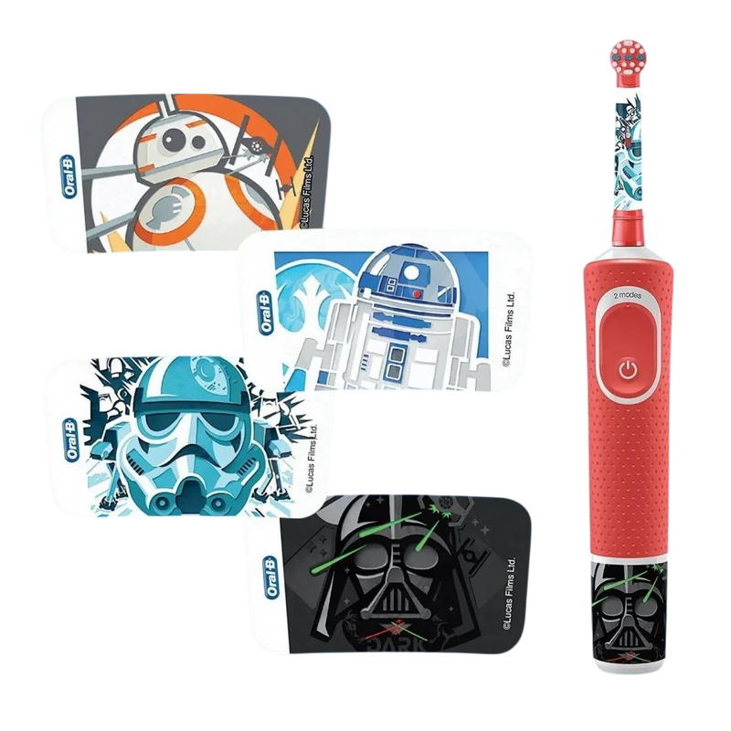 Periuță de dinți electrică braun oral-b kids vitality d100 starwars, roșu 2