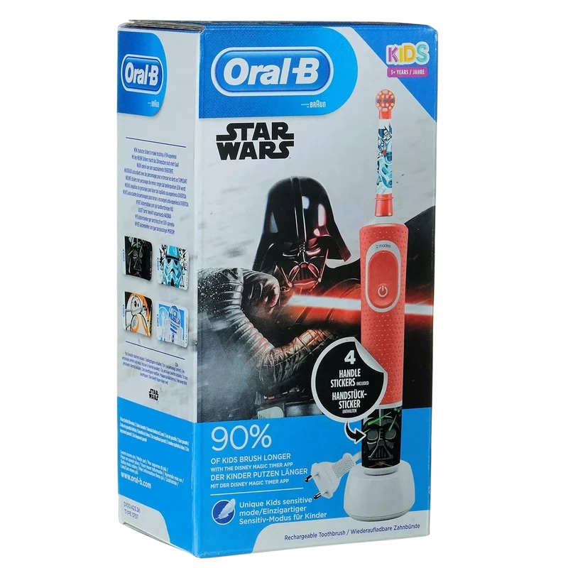 Periuță de dinți electrică braun oral-b kids vitality d100 starwars, roșu 3