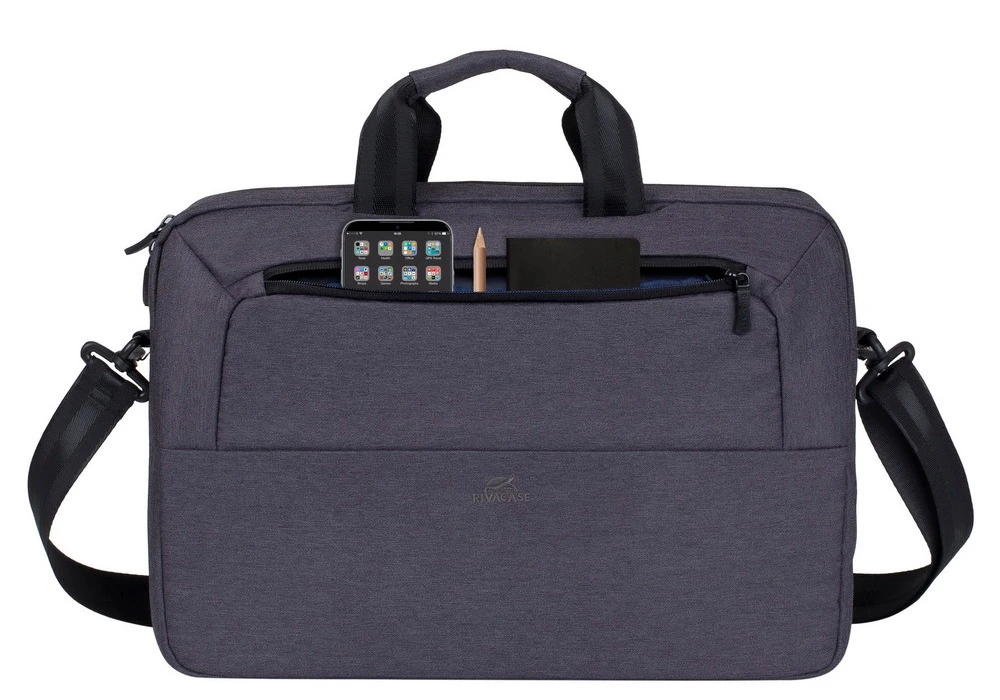 Geantă pentru laptop rivacase suzuka, 15.6", poliester, negru 6
