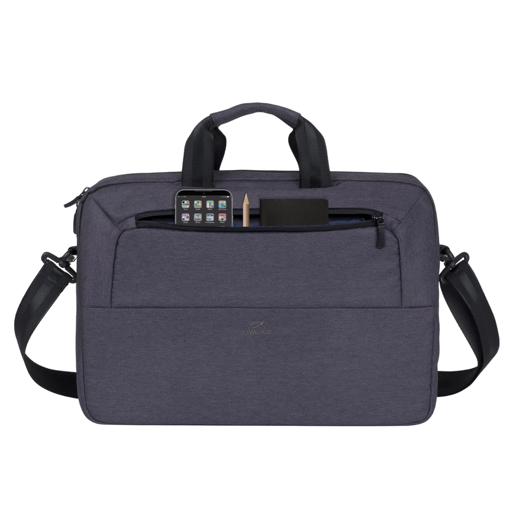Geantă pentru laptop rivacase suzuka, 15.6", poliester, negru 8