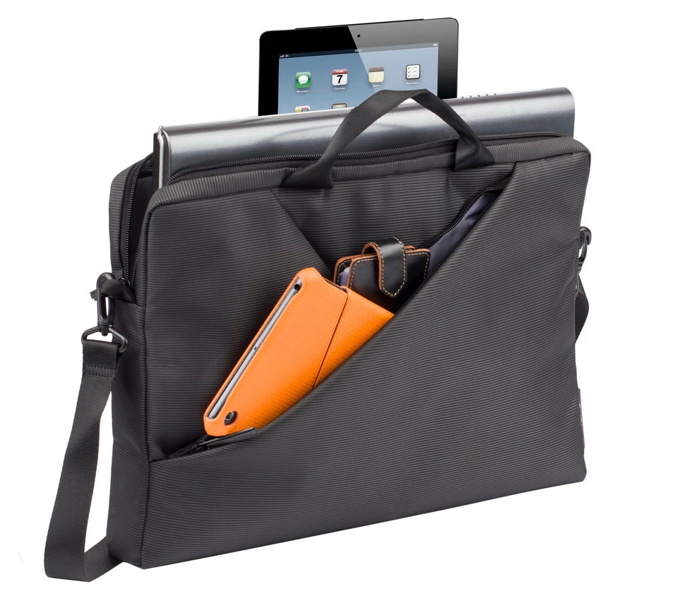 Geantă pentru laptop rivacase tivoli, 15.6", poliester, gri 2