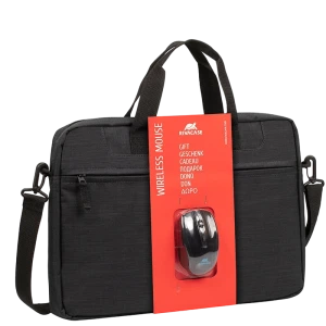 Geantă pentru laptop rivacase 8038, 15.6", poliester, negru Thumbnail 5