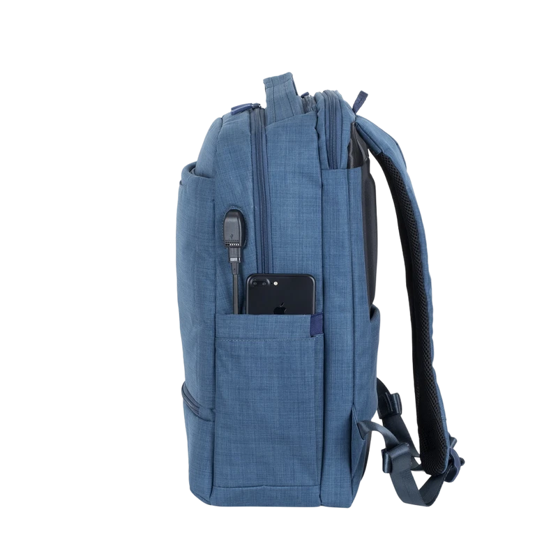 Рюкзак для ноутбука rivacase biscayne, 17.3", полиэстер, синий 17