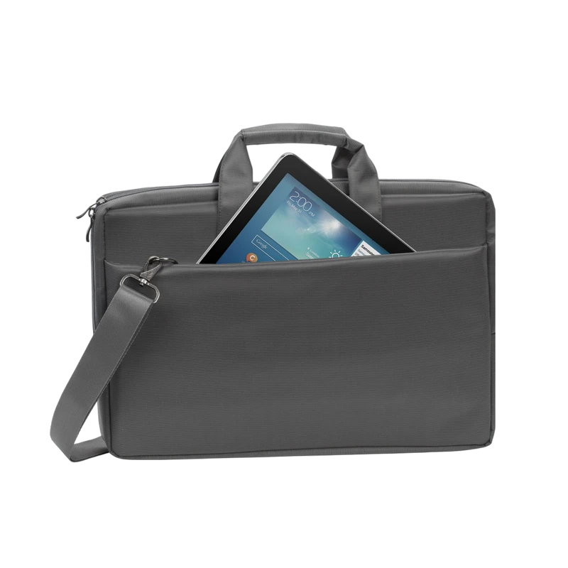 Geantă pentru laptop rivacase central, 17.3", poliester, gri 12