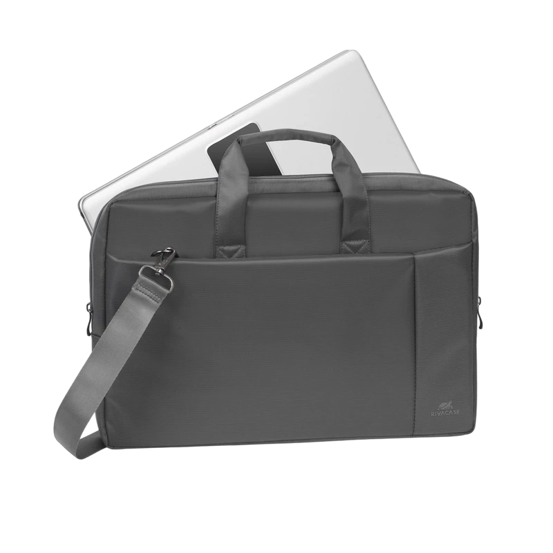 Geantă pentru laptop rivacase central, 17.3", poliester, gri 13