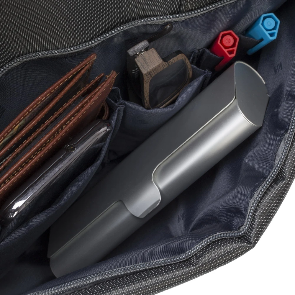 Geantă pentru laptop rivacase central, 17.3", poliester, gri 6