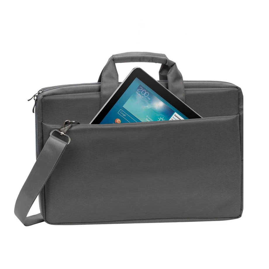 Geantă pentru laptop rivacase central, 17.3", poliester, gri 16