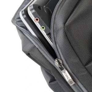 Geantă pentru laptop rivacase central, 17.3", poliester, gri Thumbnail 3