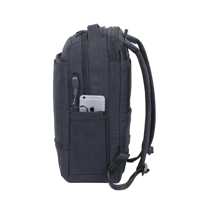 Рюкзак для ноутбука rivacase biscayne, 17.3", полиэстер, чёрный 6