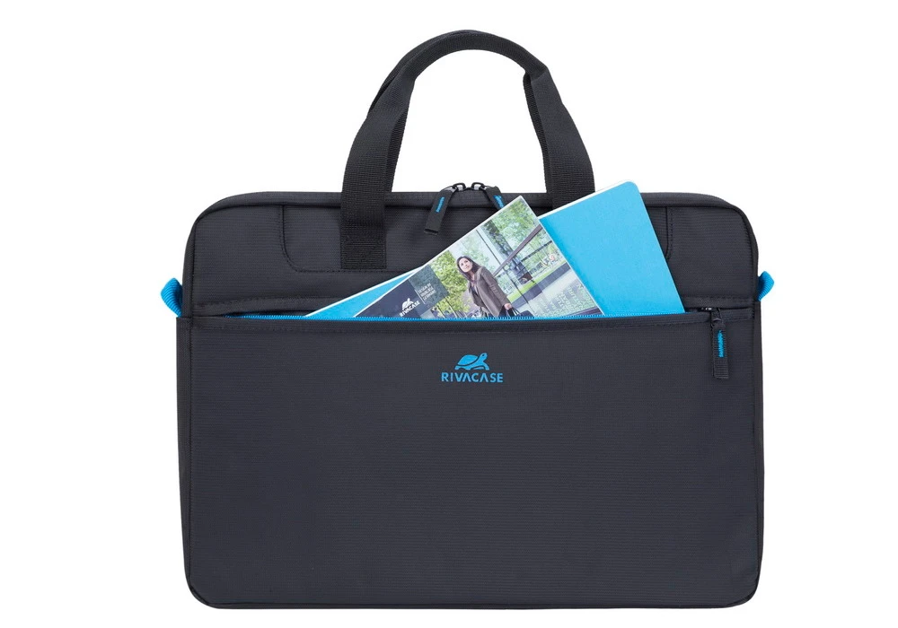 Сумка для ноутбука rivacase regent, 15.6", полиэстер, чёрный 8