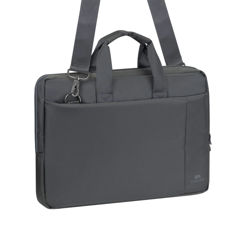 Сумка для ноутбука rivacase central, 15.6", полиэстер, серый 21