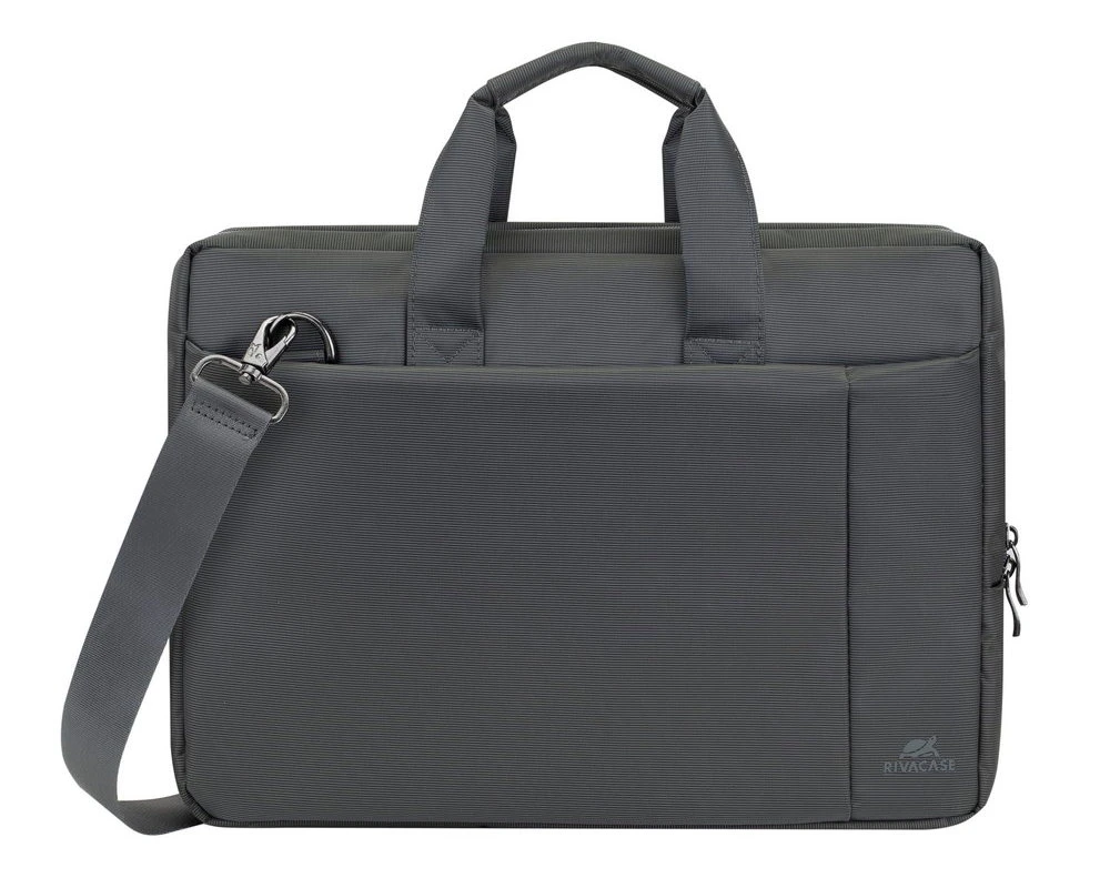 Сумка для ноутбука rivacase central, 15.6", полиэстер, серый 2
